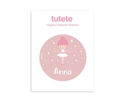 Tutete Pegatina Pequeña Bailarina para Botella y Cajas Almuerzo