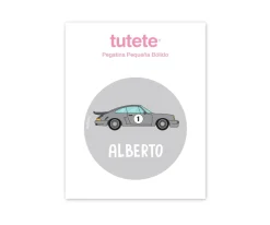 Tutete Pegatina Pequeña Bólido para Botella y Cajas Almuerzo