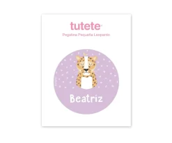 Tutete Pegatina Pequeña Leopardo para Botella y Cajas Almuerzo