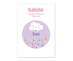 Tutete Pegatina Pequeña Nube Lila