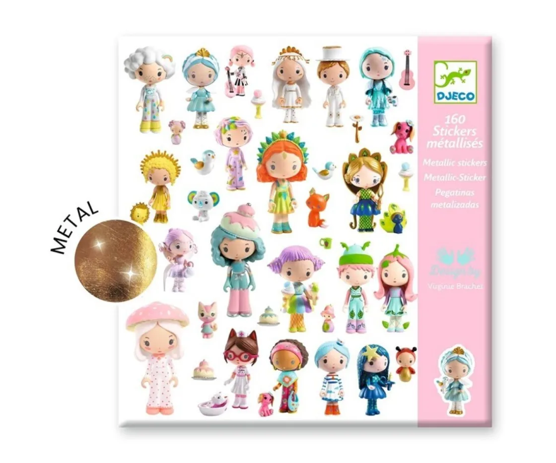 Djeco Pegatinas Metalizadas El Pequeño Mundo de las Tinyly^Niños Manualidades Para Niños