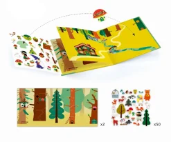 Niños Djeco Pegatinas Reutilizables El Bosque Mágico