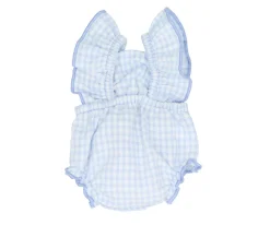 Tutete Textil Pelele Vichy Azul Celeste para Muñeco^Niños Accesorios Para Muñecas