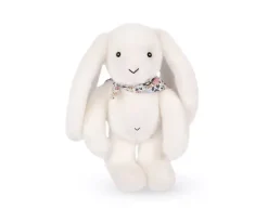 Niños Doudou et Compagnie Peluche Conejito Blanco Fleurette 25 cm Personalizable