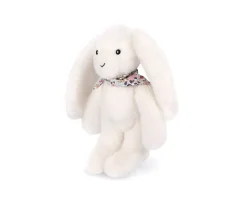 Niños Doudou et Compagnie Peluche Conejito Blanco Fleurette 25 cm Personalizable