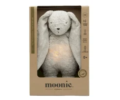 Moonie Peluche Luz-Sonido Conejo Orgánico 2.0 Gray Personalizable
