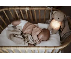 Moonie Peluche Luz-Sonido Oso Orgánico 2.0 Grey