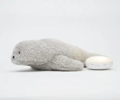Niños Moonie Peluche Luz-Sonido Seal Orgánico Gray