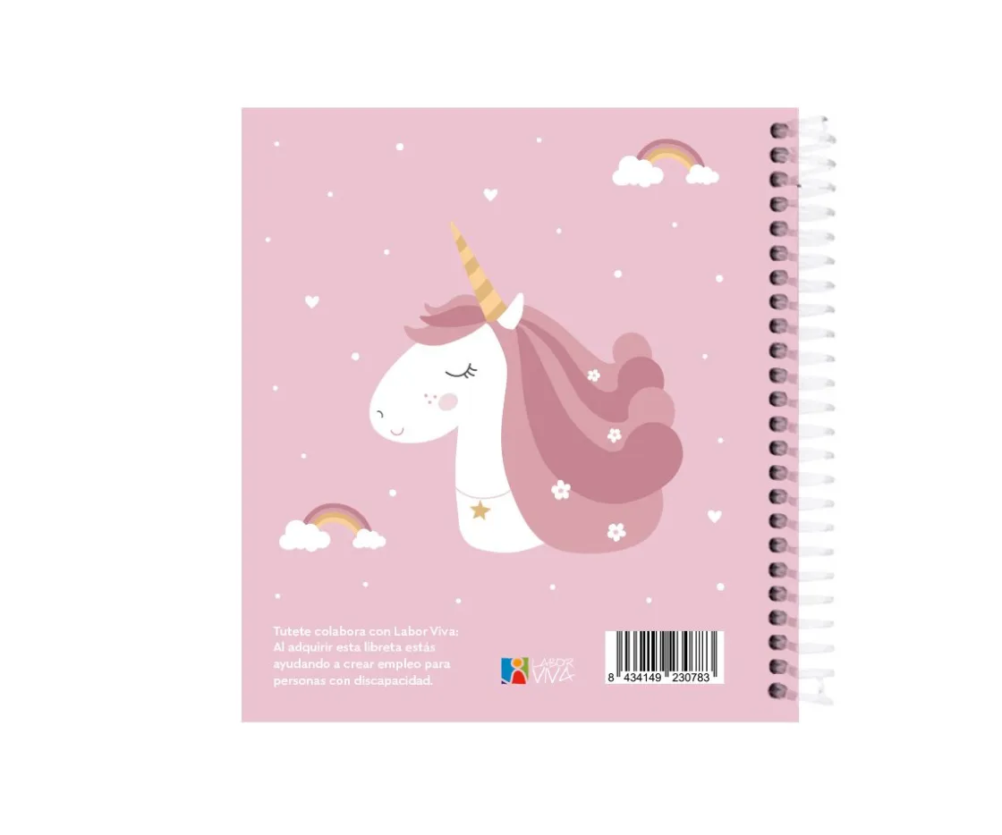 Labor Viva Pequeña Agenda Guardería Personalizable Tutete Magical Unicorn