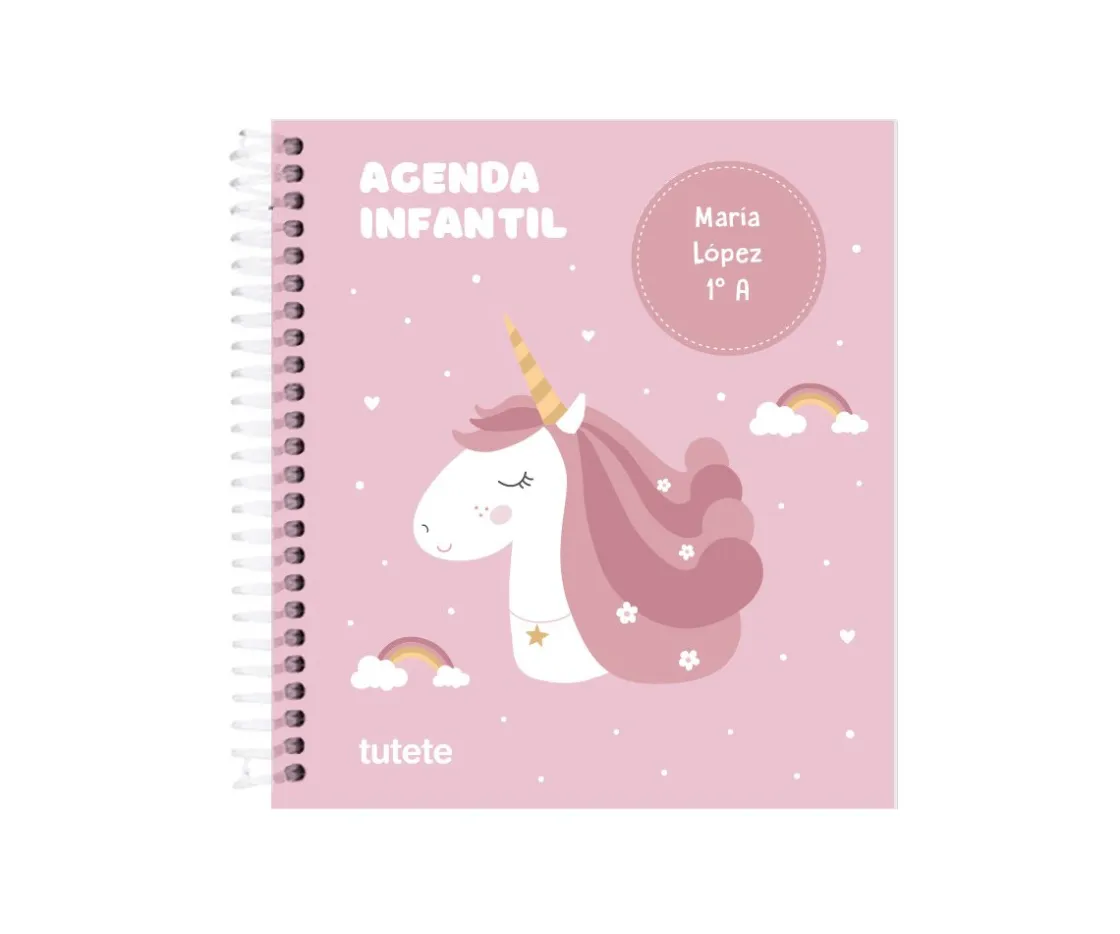 Labor Viva Pequeña Agenda Guardería Personalizable Tutete Magical Unicorn