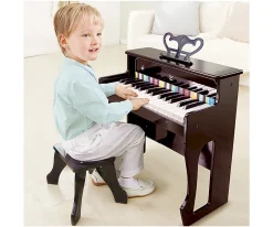 Niños Hape Piano Vertical Con Sonido Dinámico Negro