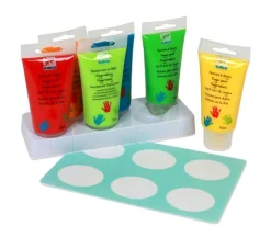 Djeco Pintura de Dedos 6 Tubos Colores Brillantes^Niños Juguetes Para Niños De Un Año