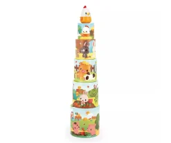 Niños Janod Pirámide Apilable Granja