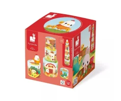 Niños Janod Pirámide Apilable Granja