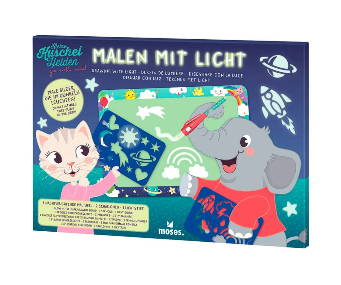 Niños moses Pizarra Dibujando con Luz Vamos a la Cama