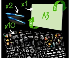 Niños Pintaflou Pizarra Fluorescente Pintafluo A3