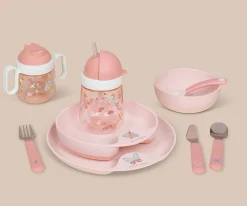 Mepal Plato Antideslizante Mio Flores y Mariposas^ Vajilla Infantil