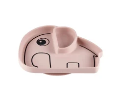 Done by Deer Plato Antideslizante Stick&Stay Elphee Rosa Empolvado^ Baby Led Weaning