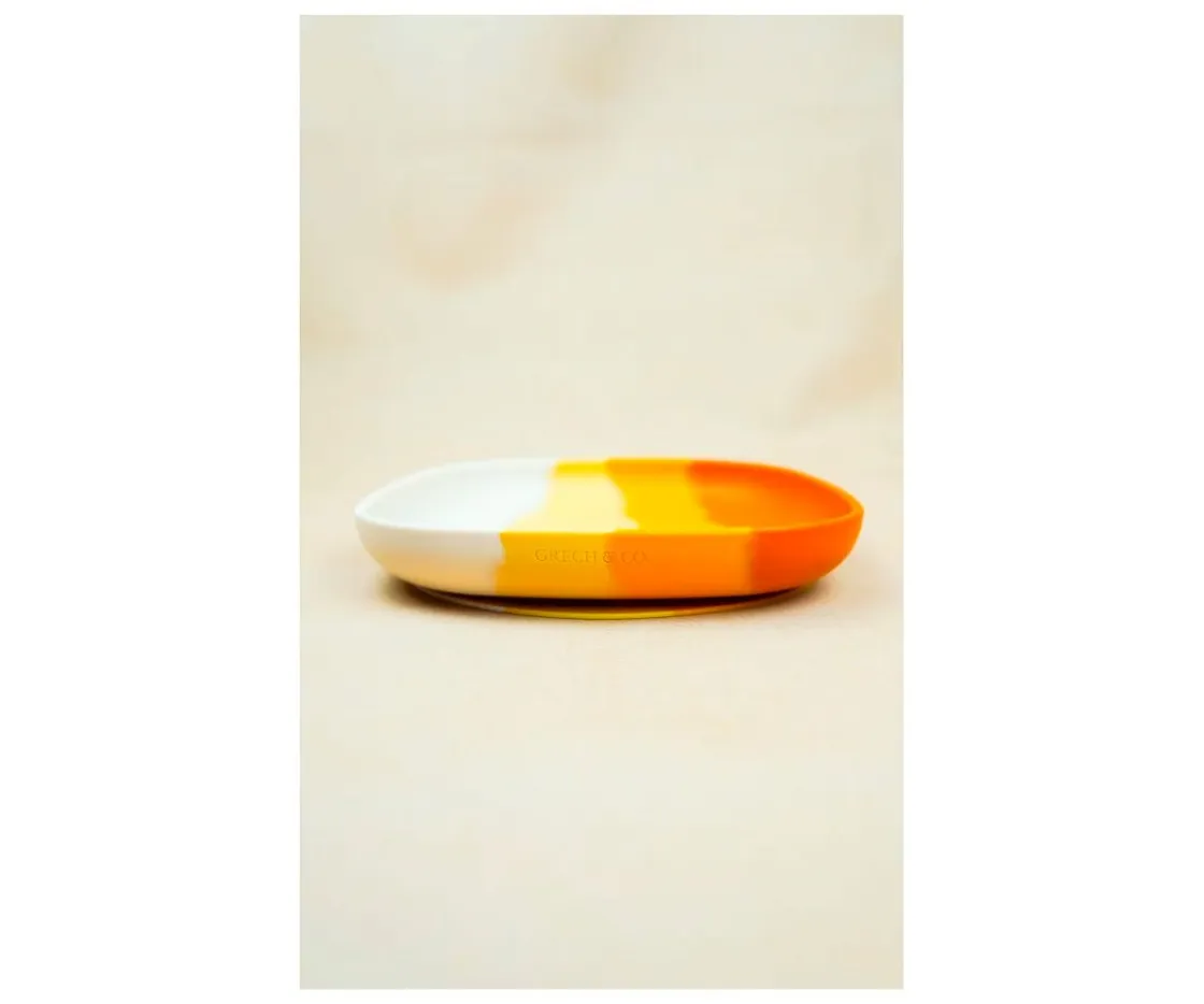 Grech & Co Plato con Ventosa Color Splash Sienna Ombre^ Vajilla Infantil