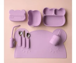 We Might Be Tiny Plato con Ventosa Oso Lilac^ Vajilla Infantil