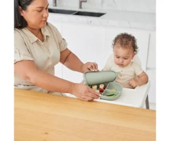b.box Plato de Silicona con Tapa Sage^ Baby Led Weaning