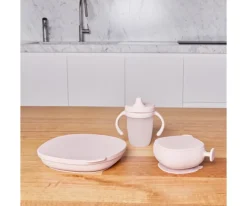 b.box Plato de Silicona con Tapa Blush^ Baby Led Weaning