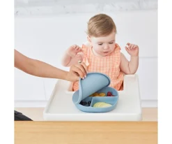 b.box Plato de Silicona con Tapa Ocean^ Baby Led Weaning