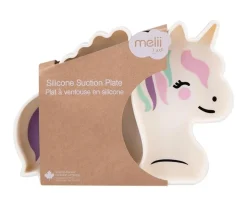 Melii Plato de Silicona con Ventosa Unicornio