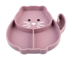 Melii Plato de Silicona con Ventosa Gato