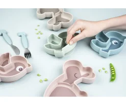 Done by Deer Plato Silicona Stick&Stay Snack Birdee Powder