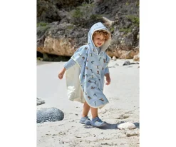 Niños Lassig Poncho de Baño Crocodile Sky Blue