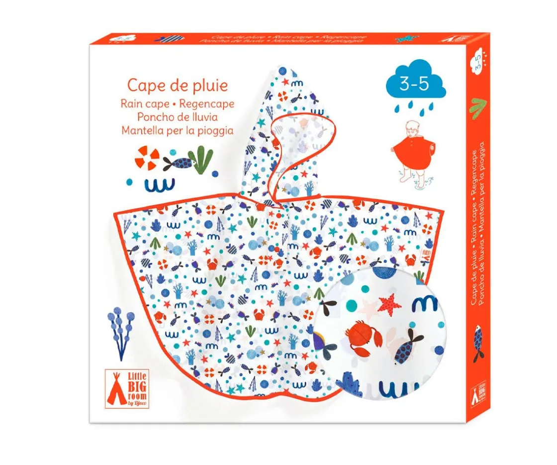 Djeco Poncho de Lluvia Océano^ Ropa Infantil