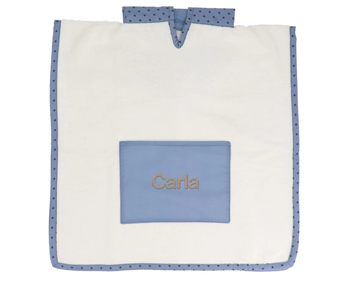 Cristina de Jos'h Poncho Mini Star Blue Personalizable^ Ponchos Toalla