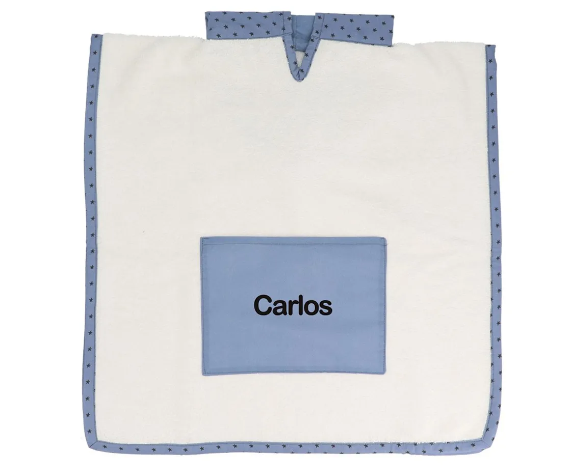 Cristina de Jos'h Poncho Mini Star Blue Personalizable^ Ponchos Toalla