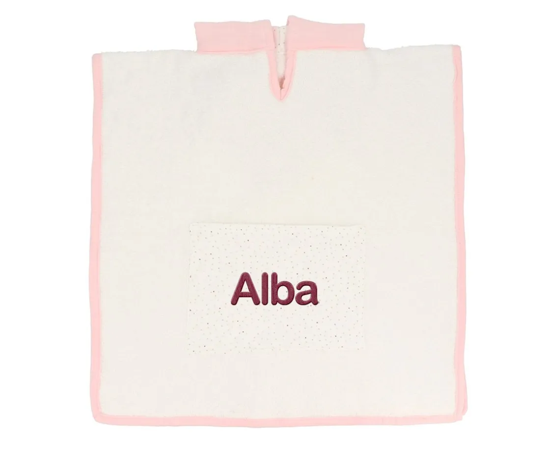 Cristina de Jos'h Poncho Rainbow Dots Rosa Personalizable^ Ponchos Toalla