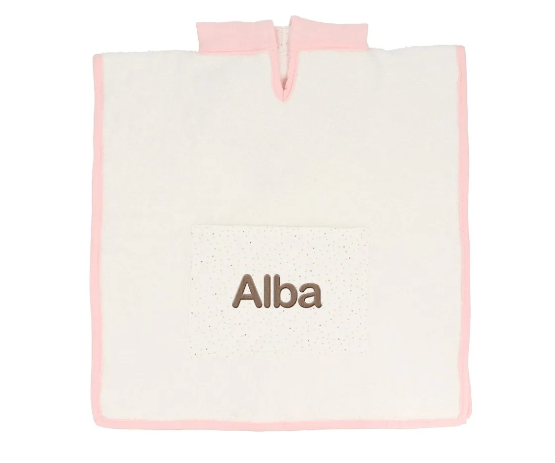 Cristina de Jos'h Poncho Rainbow Dots Rosa Personalizable^ Ponchos Toalla