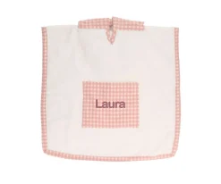 Cristina de Jos'h Poncho Vichy Rosa Personalizable^ Ponchos Toalla