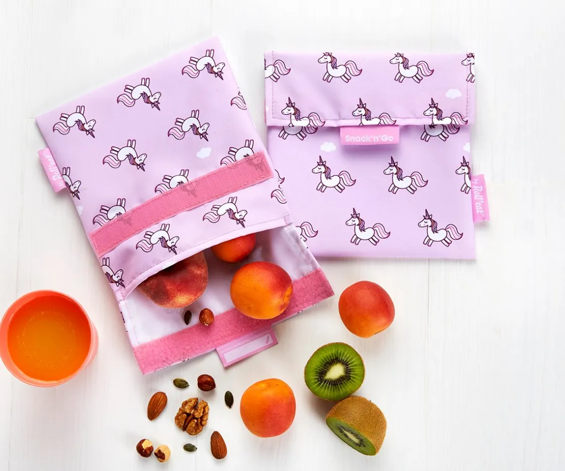 Roll´eat Porta Alimentos Snack n'Go Kids Unicorn^ Bolsas Merienda