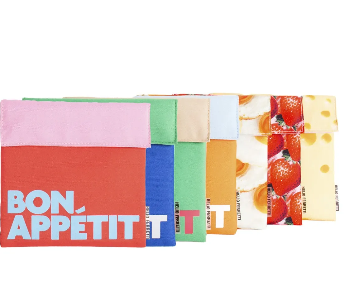 Helio Ferretti Porta Alimentos Snack Verde Antimanchas Bon Appétit^ Fundas Para Almuerzo