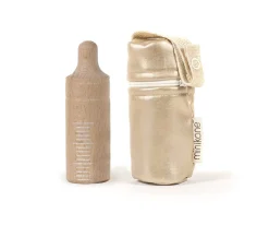 Minikane Porta Biberones Polipiel Bronce y Biberón de Madera^Niños Accesorios Para Muñecas