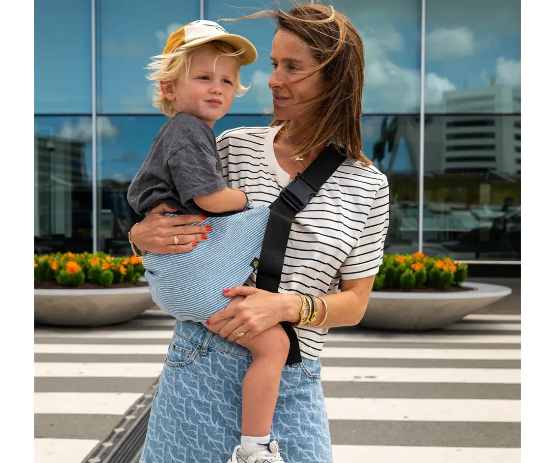 Wildride Portabebés Bandolera Light Denim Stripes