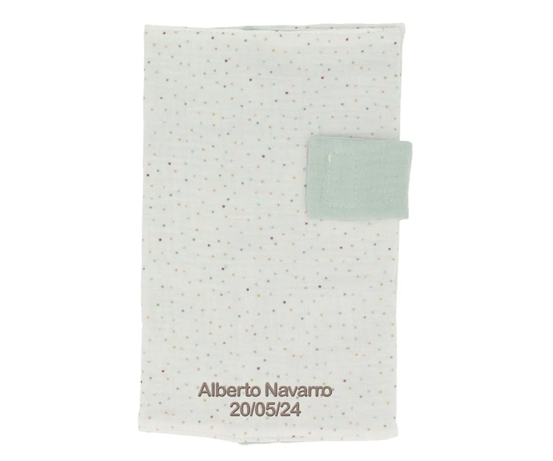 Cristina de Jos'h Portadocumentos Rainbow Dots Verde Personalizable^Niños Portadocumentos Bebé