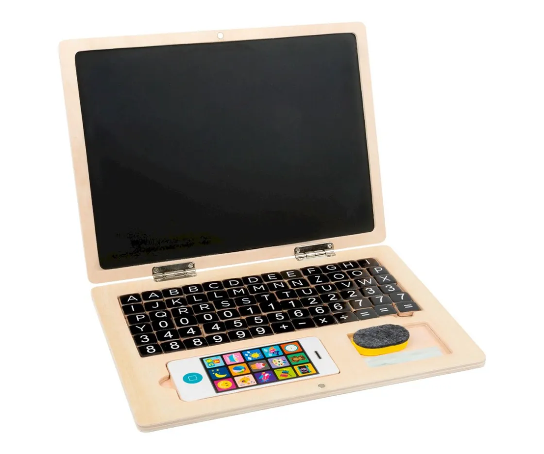 Niños small foot Portátil de Madera con Pizarra Magnética