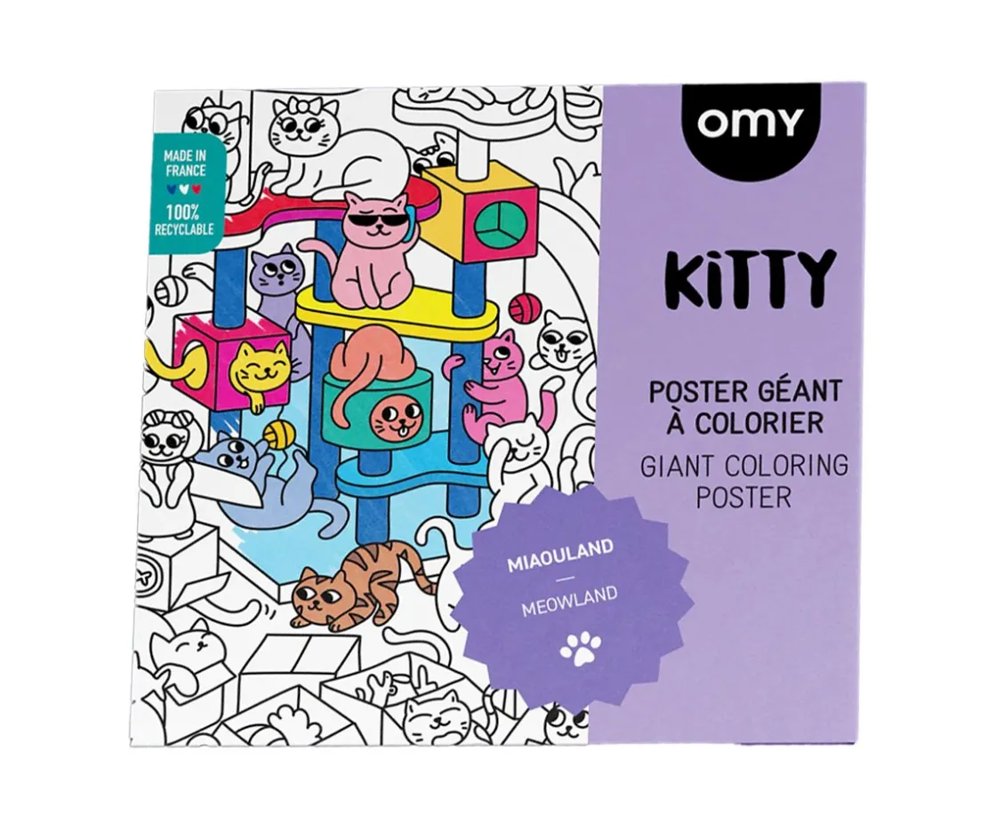 Omy Póster XL Kitty Para Colorear^Niños Manualidades Para Niños