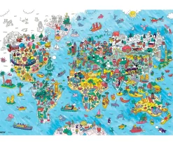 Omy Póster XL Atlas para Colorear^ Decoración Pared Infantil