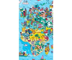 Omy Póster XL Atlas para Colorear^ Decoración Pared Infantil