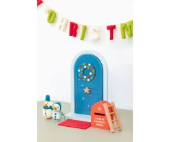 Monnëka Puerta y Buzón Mágicos con Complementos Azul Personalizable^ Adornos Y Decoración Navidad