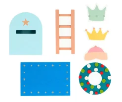 Monnëka Puerta y Buzón Mágicos con Complementos Azul Personalizable^ Adornos Y Decoración Navidad