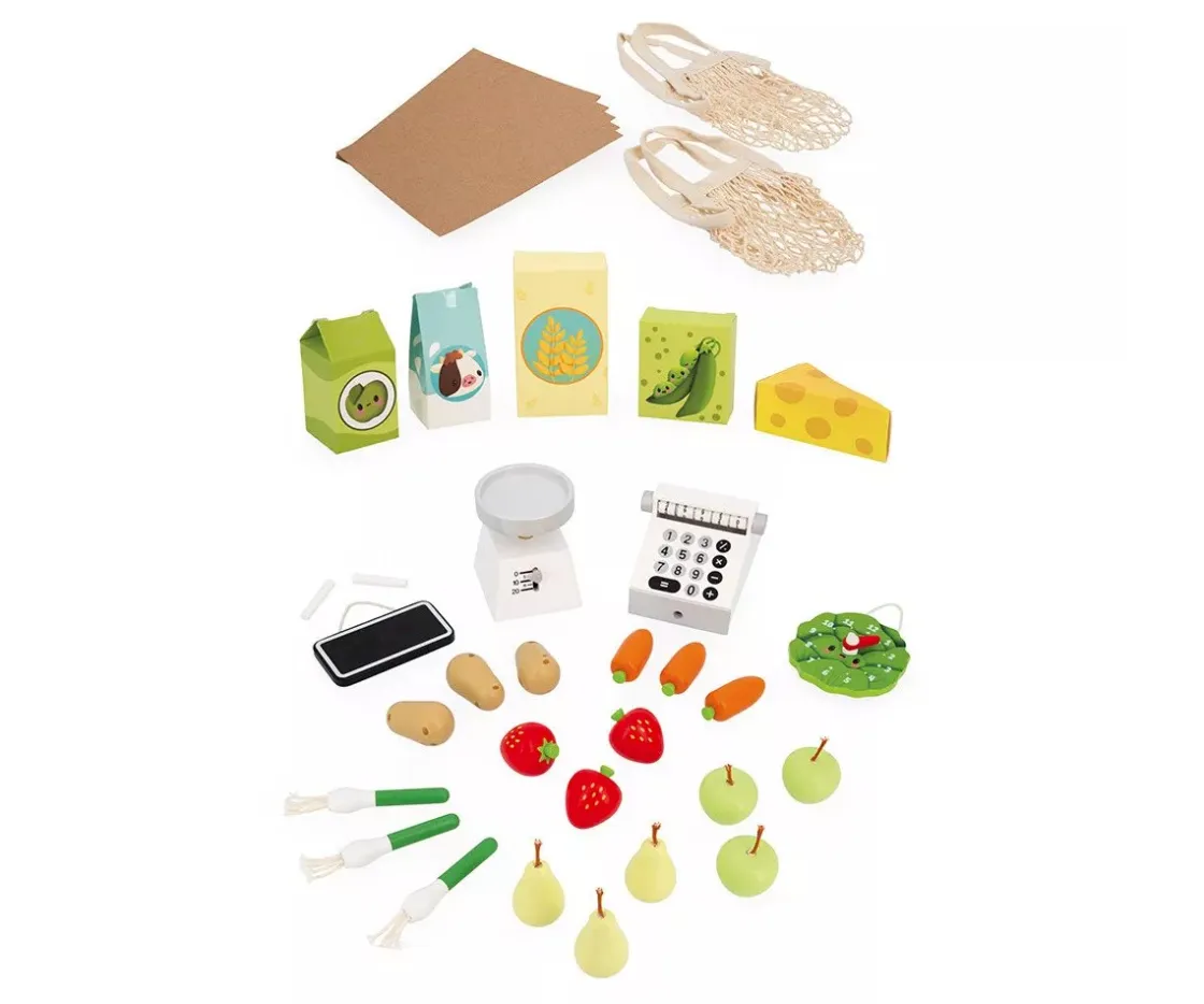 Niños Janod Puesto de Mercado Agrícola