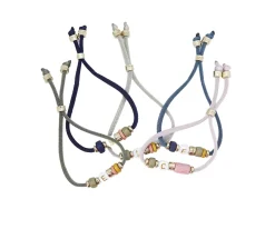 Emolo Pulsera Elástica 1 Inicial Azul Grisáceo^ Pulseras Con Nombre